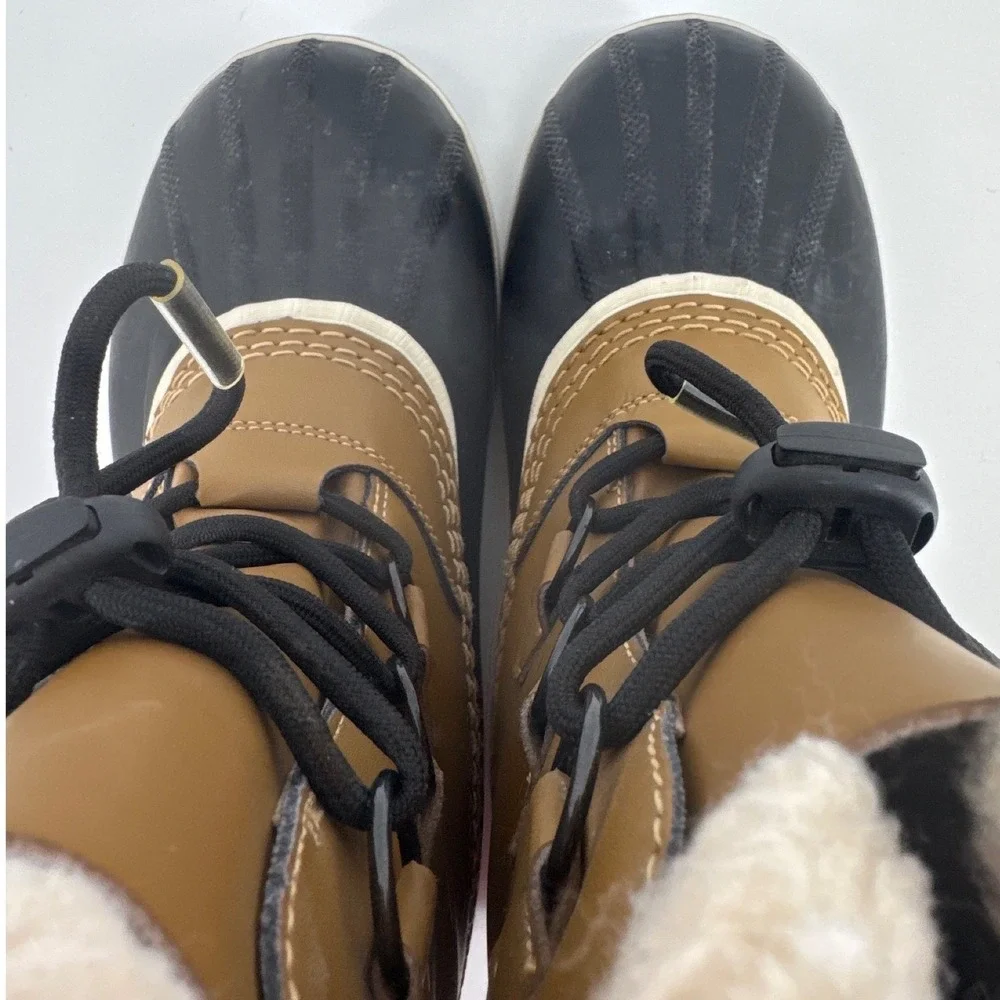Sorel 1964 Pac 2 Women 6 Brown Black Waterproof Faux Fur Snow Winter Boots